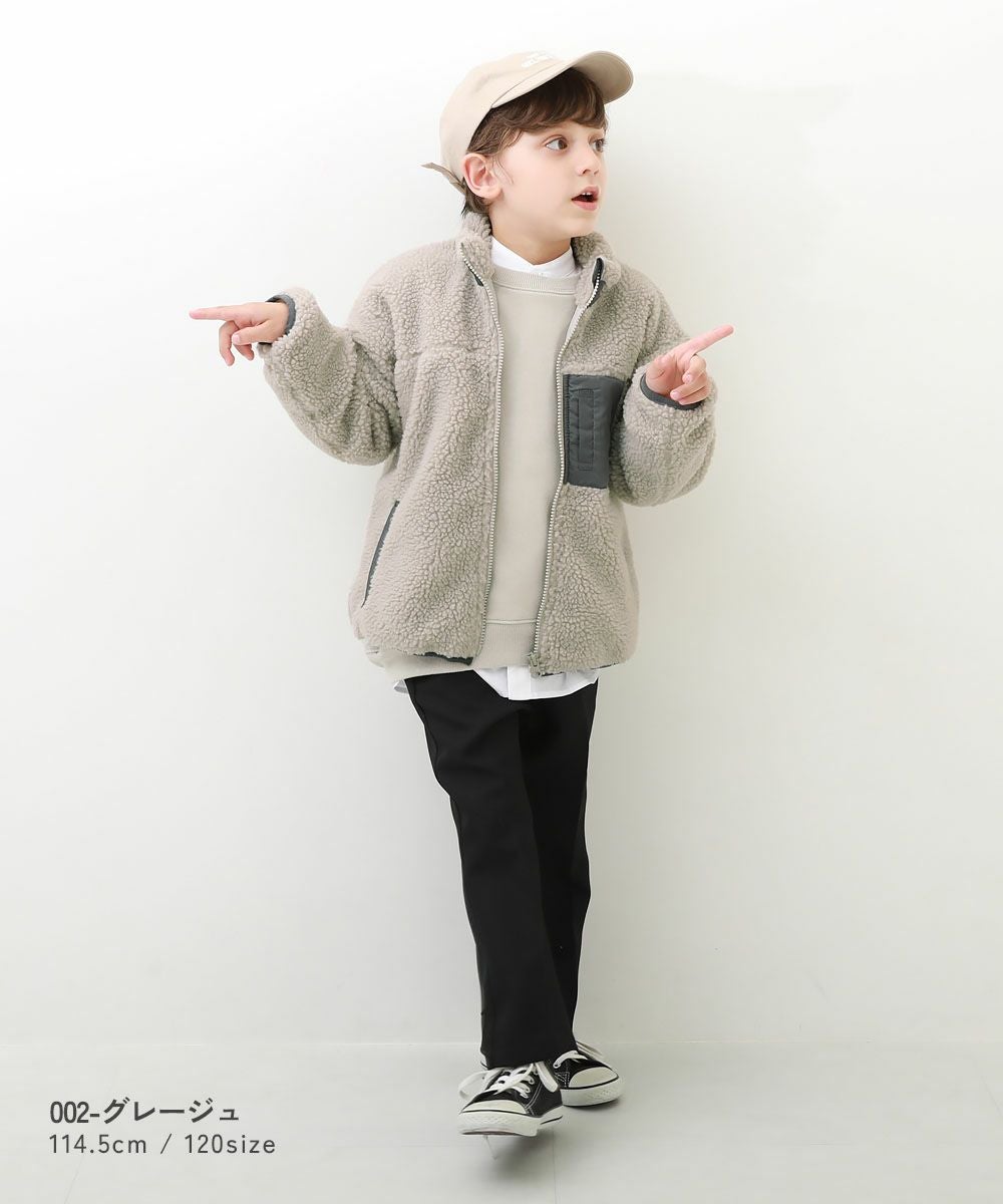 Beau LOves ボアジャケット キッズサイズ　10／11 インポート 裏地付きボアジャケット(90~130cm)(90cm パープル): ジャケット
