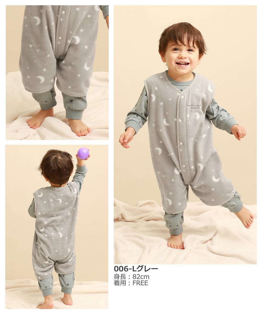 72%OFF】静電気防止 のんビリ フリース ベビー スリーパー | 子供服の