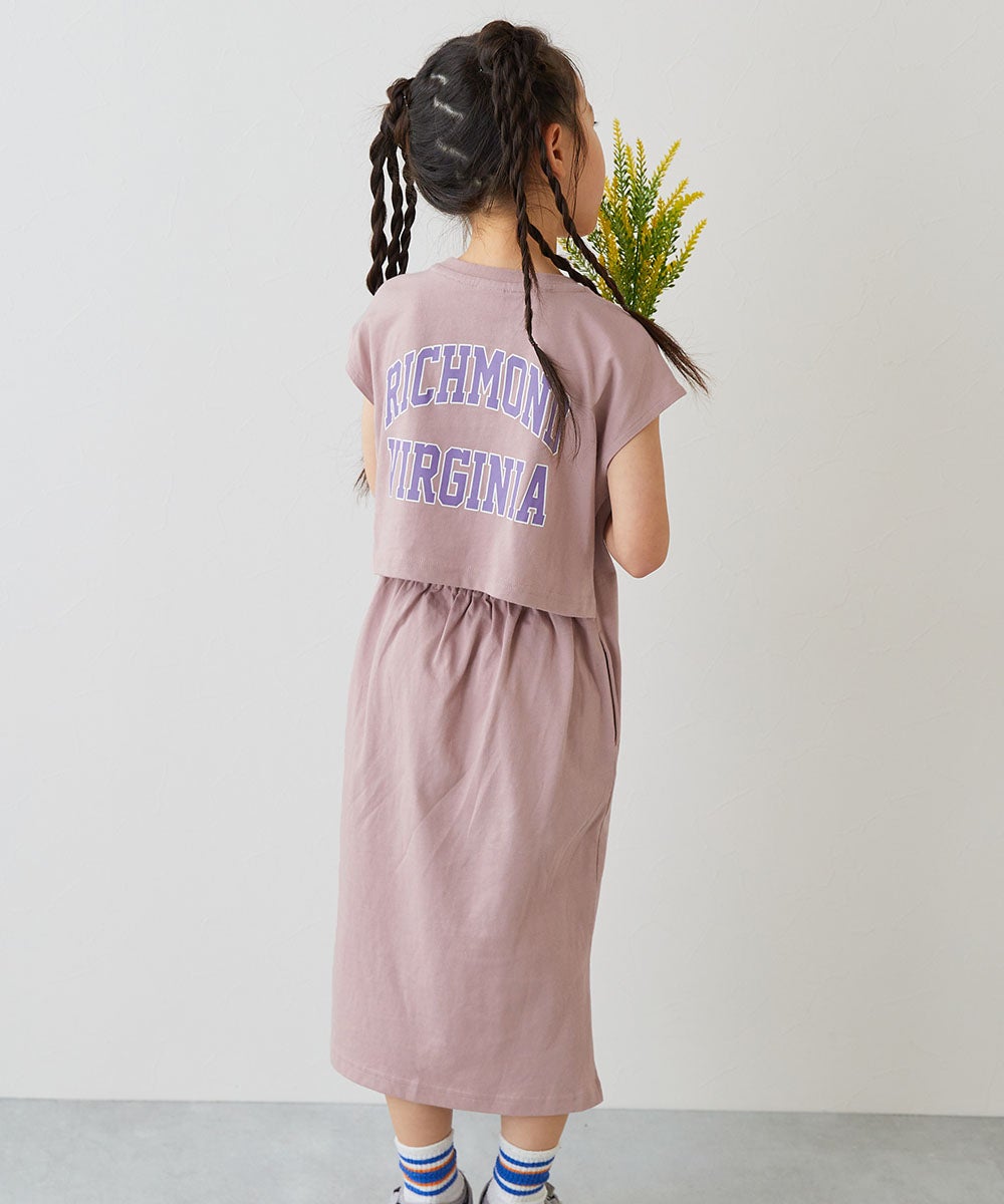 後ろ姿もかわいい 綿100% バックデザイン 半袖ワンピース | 子供服の