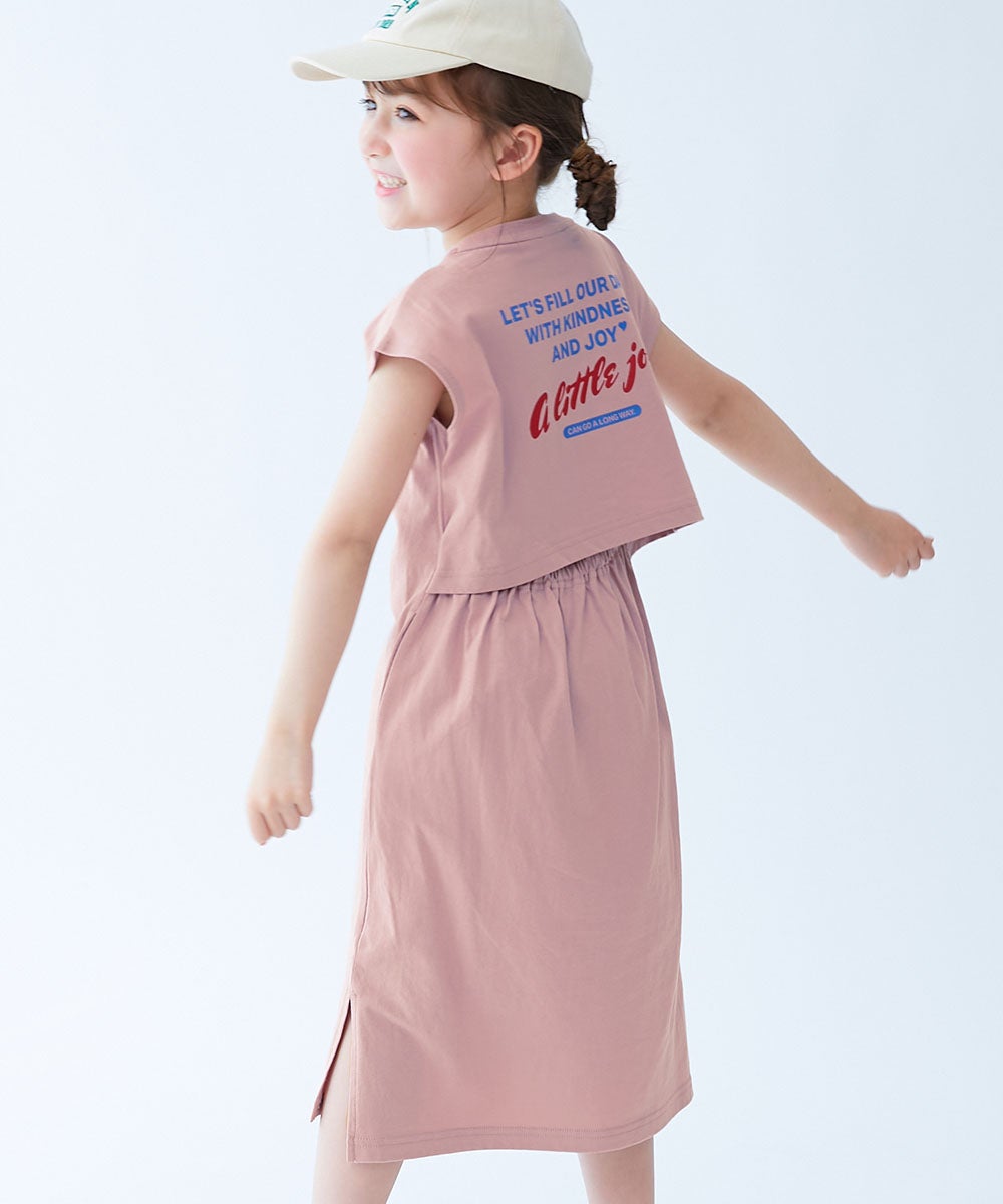 後ろ姿もかわいい 綿100% バックデザイン 半袖ワンピース | 子供服の
