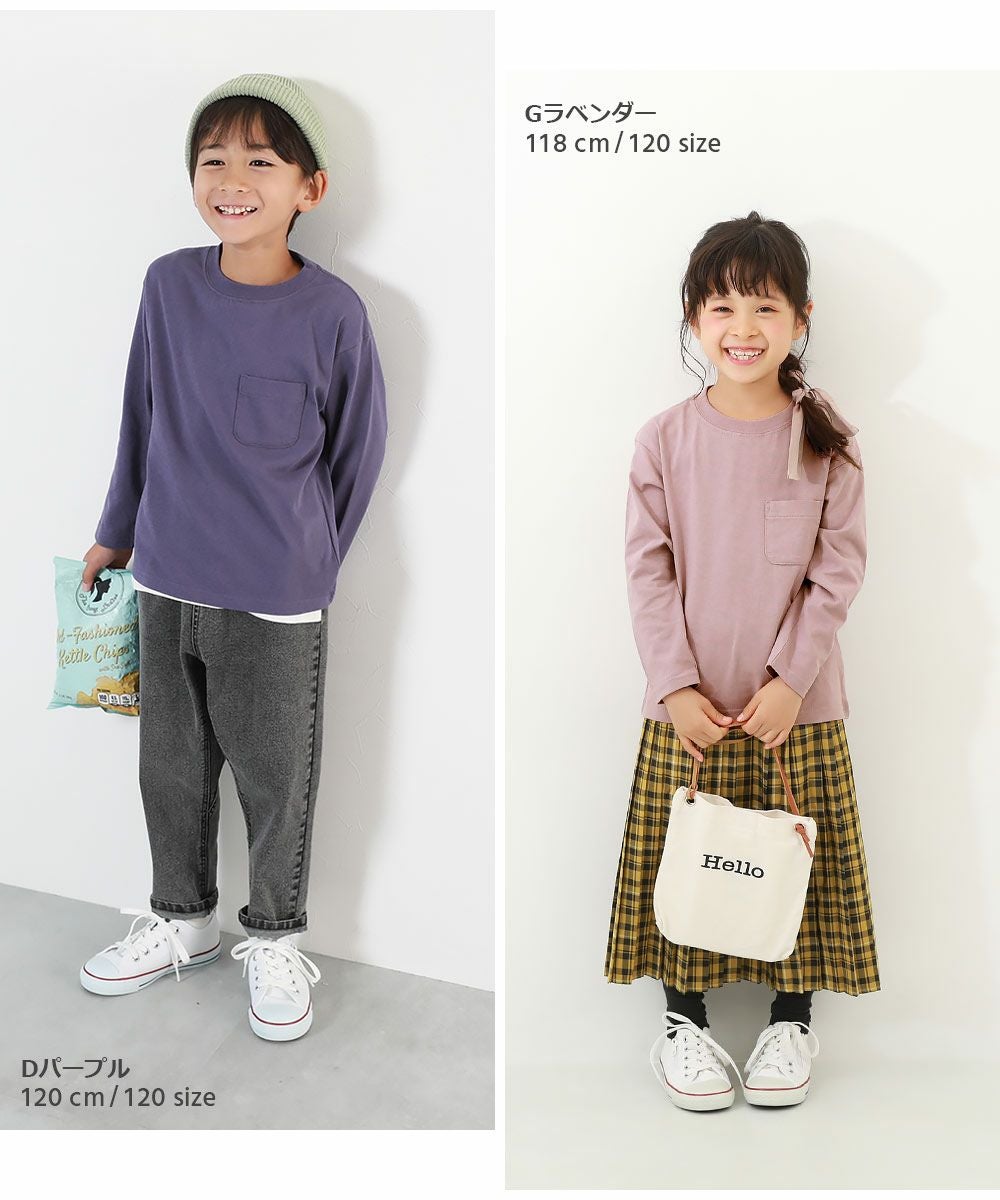 アウトレット SALE 54%OFF/返品不可】綿100% 無地 ポケット付き クルー