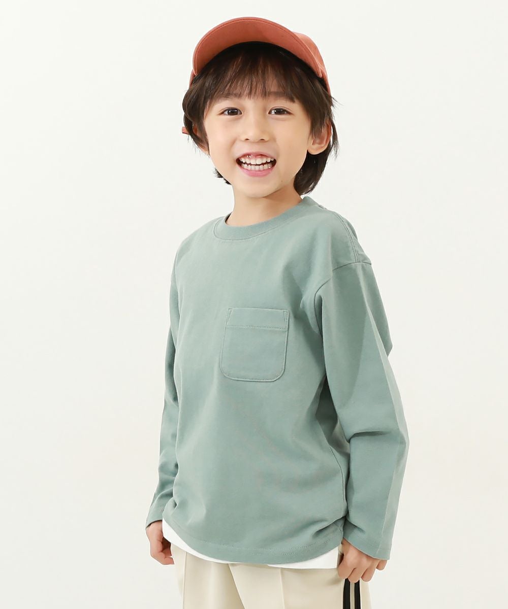 アウトレット SALE 54%OFF/返品不可】綿100% 無地 ポケット付き クルー