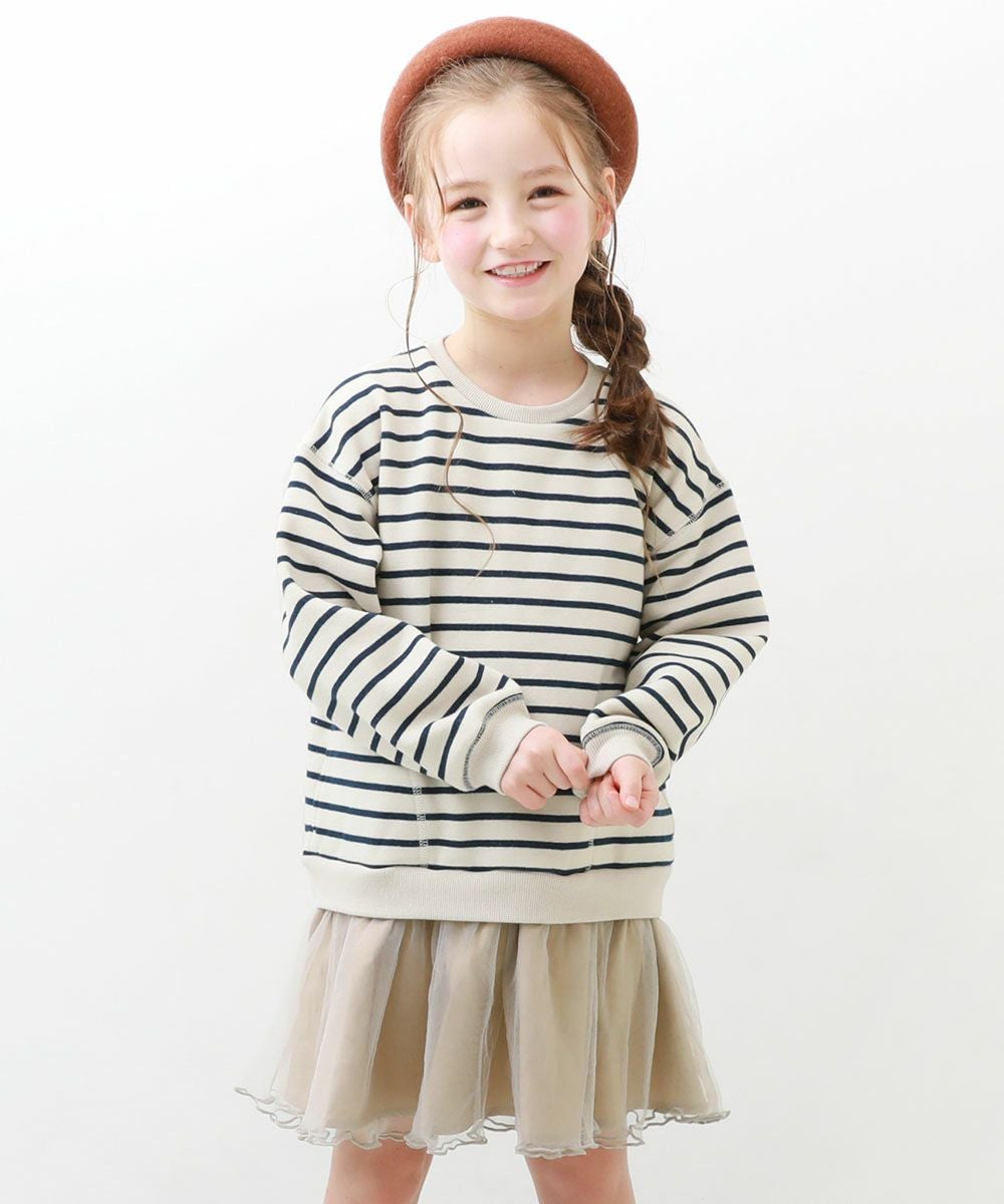 ふんわり裾チュール 裏起毛 ワンピース | 子供服の通販 デビロック公式
