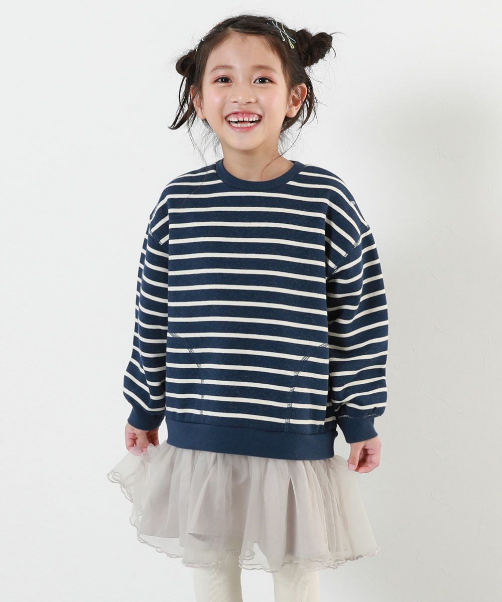 ふんわり裾チュール 裏起毛 ワンピース | 子供服の通販 デビロック公式