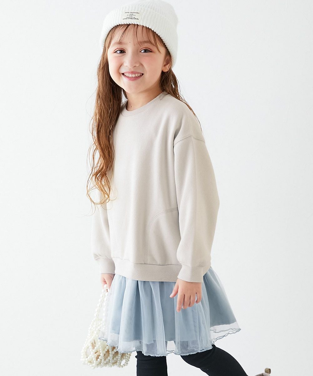SALE 42%OFF】ふんわり裾チュール 裏起毛 ワンピース | 子供服の通販