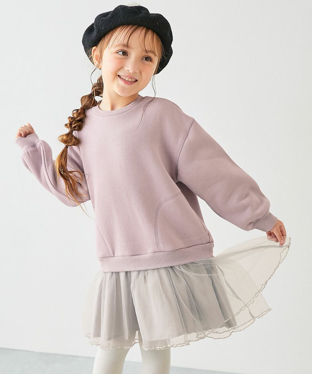 SALE 42%OFF】ふんわり裾チュール 裏起毛 ワンピース | 子供服の通販