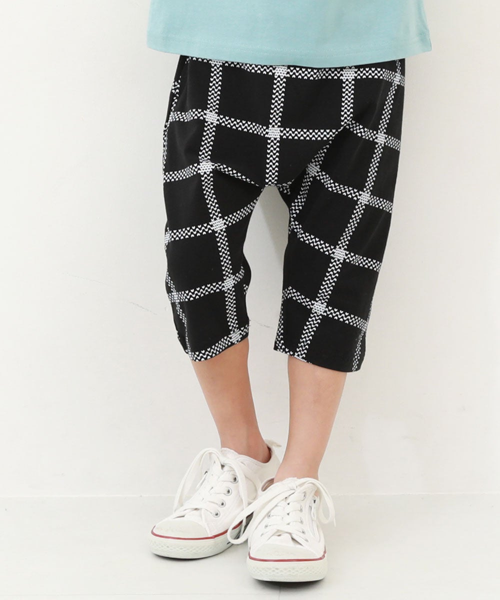 ひざが隠れる 7分丈 デザインサルエルパンツ | 子供服の通販