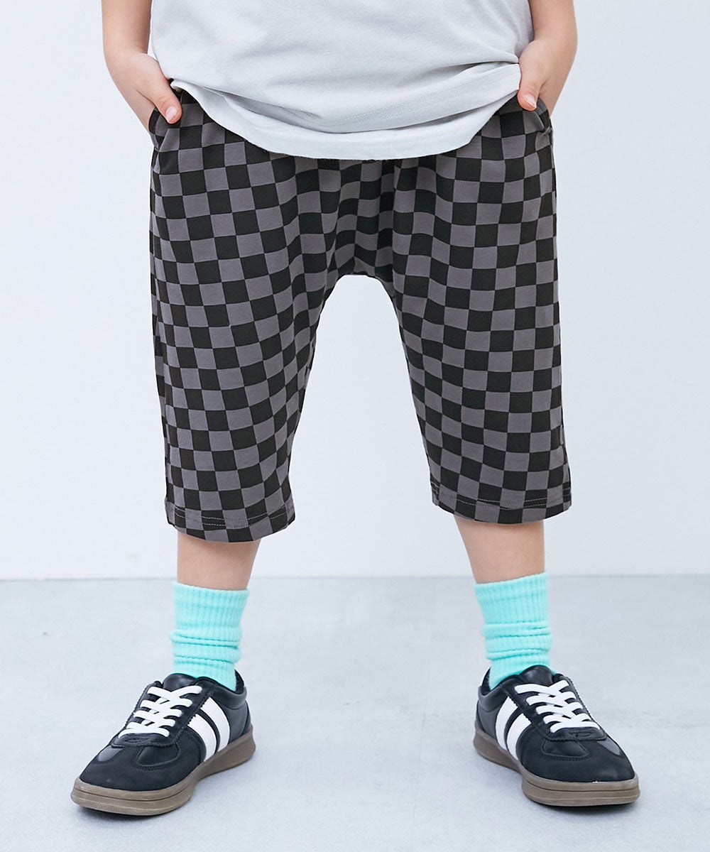 ひざが隠れる 7分丈 デザインサルエルパンツ | 子供服の通販