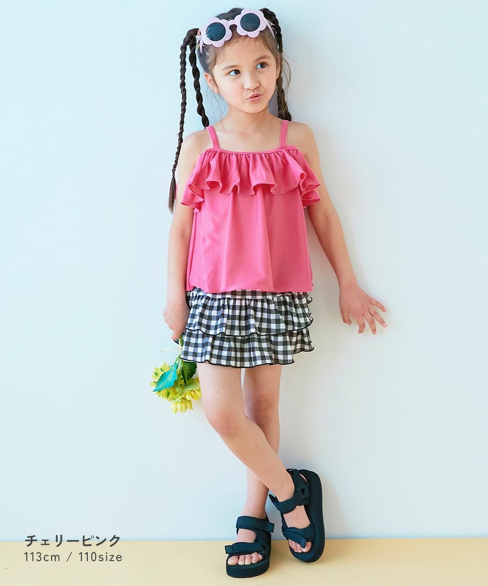 UVカット 3WAYで着られる オフショルセットアップ水着 | 子供服の通販