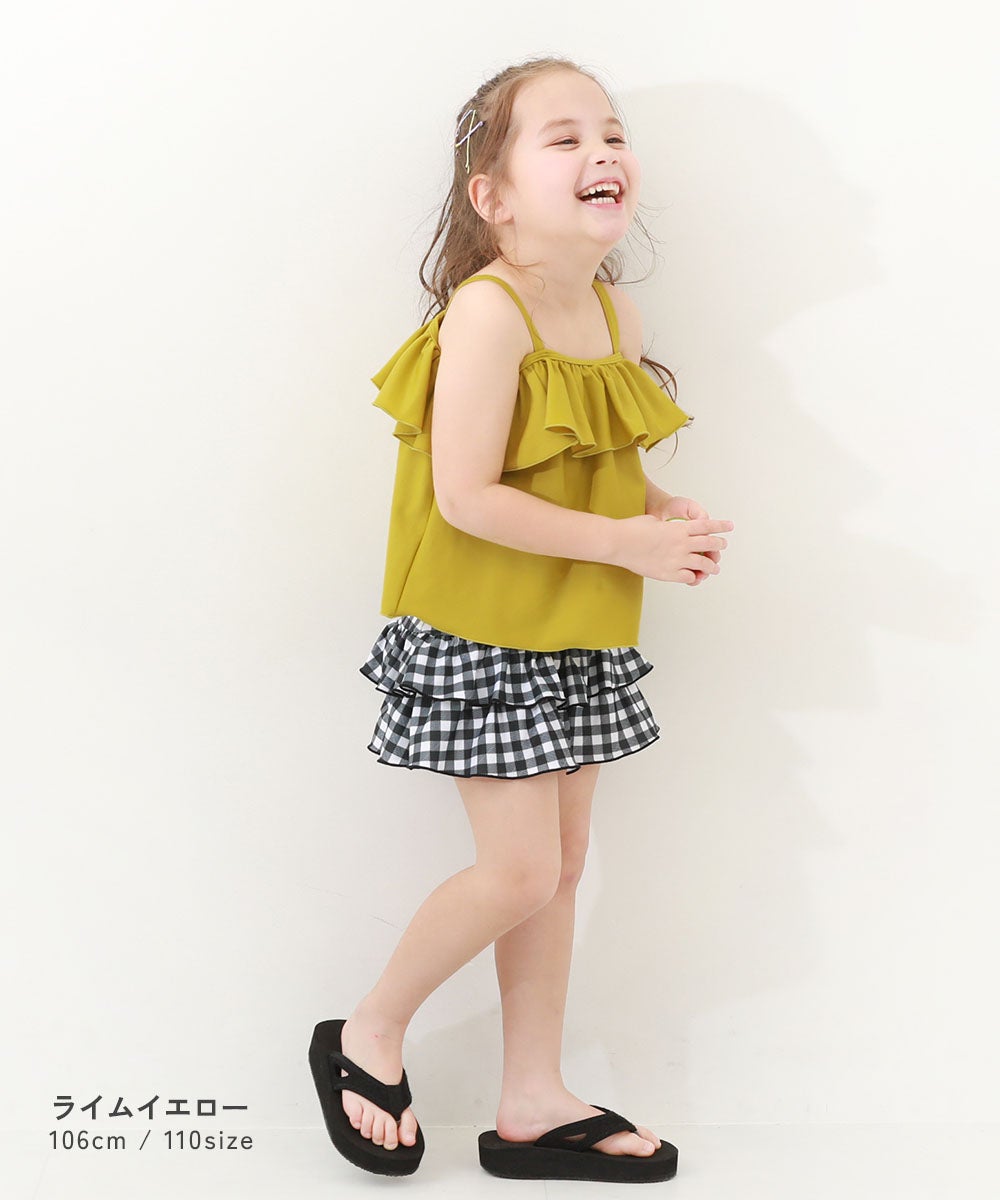 3WAYで着られる UVカット オフショルセットアップ水着 | 子供服の通販