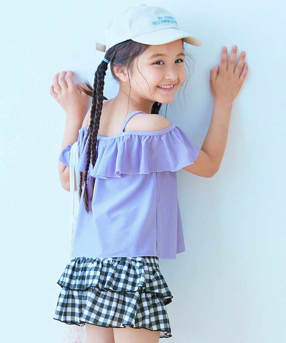UVカット 3WAYで着られる オフショルセットアップ水着 | 子供服の通販