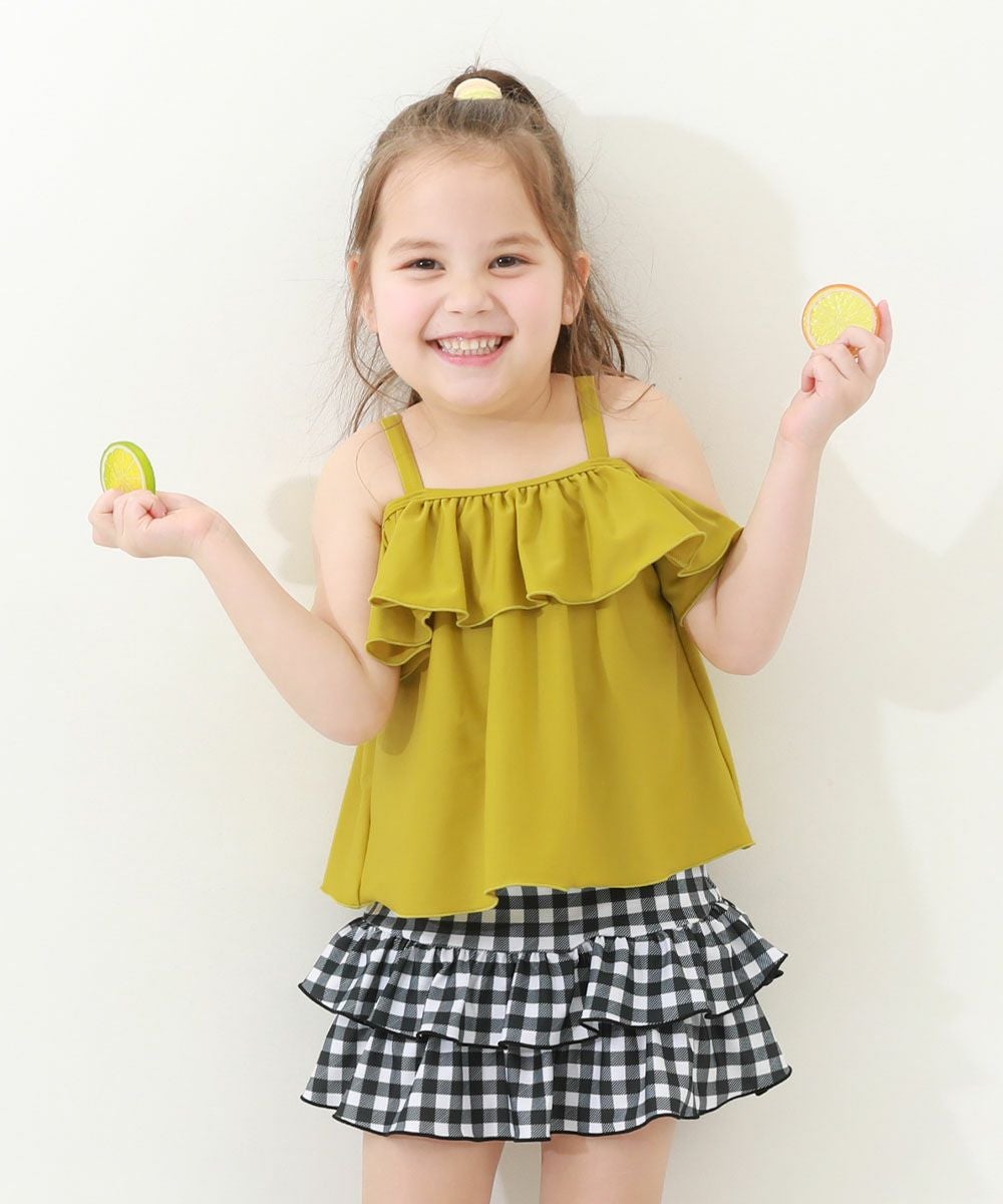 UVカット 3WAYで着られる オフショルセットアップ水着 | 子供服の通販