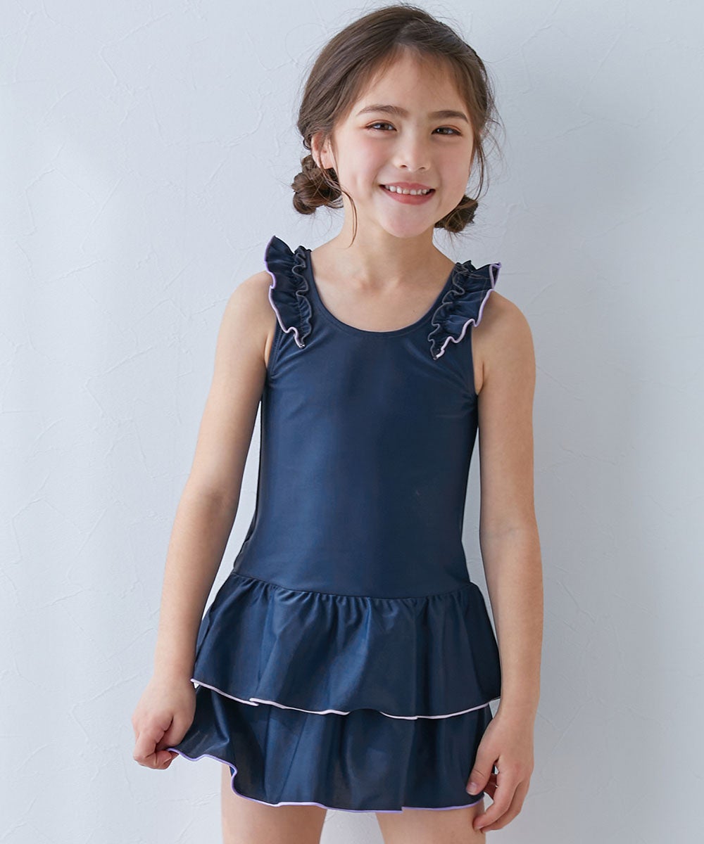 UVカット 女児 セパレート型 フリルスクール水着 | 子供服の通販