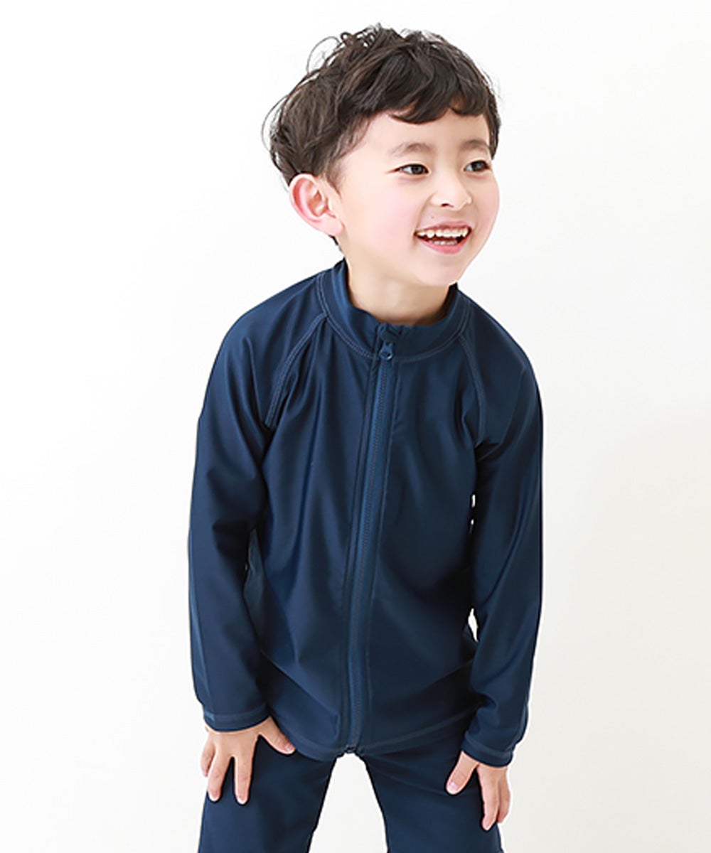 最大5%OFF】【P5倍】UVカット スクール用 長袖ジップラッシュガード