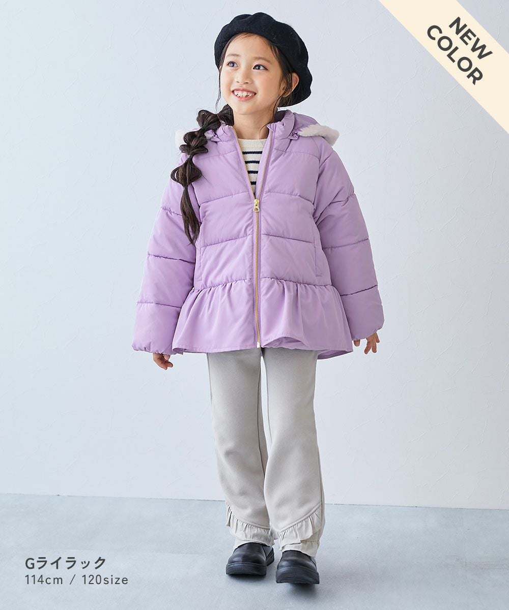 最大30%OFF】洗える ファイバーダウン フードが取り外せる ペプラム