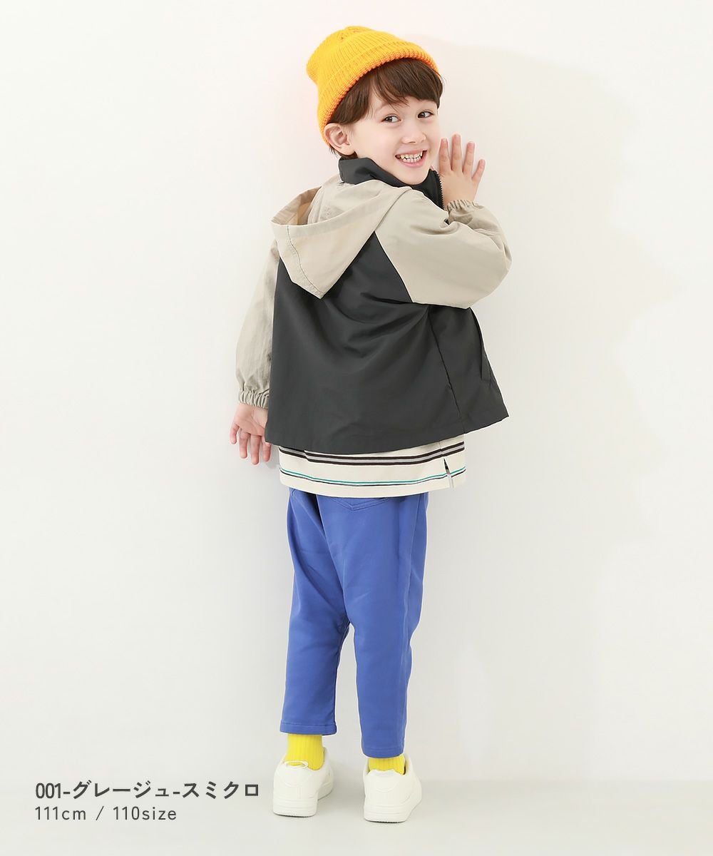 SALE 6%OFF】撥水 ナイロン フード収納付き 配色ラグラン ウインド