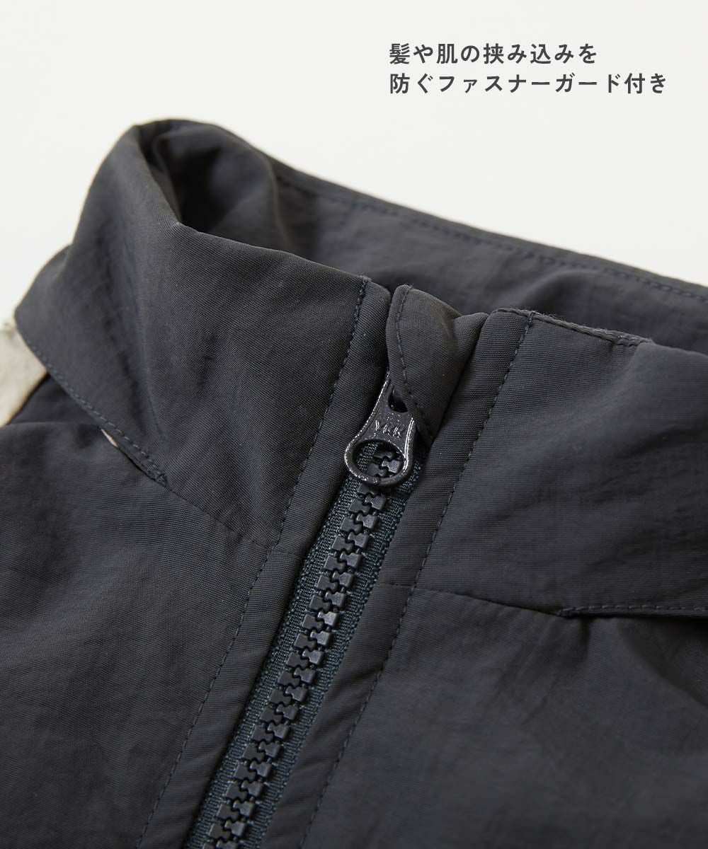 SALE 6%OFF】撥水 ナイロン フード収納付き 配色ラグラン ウインド