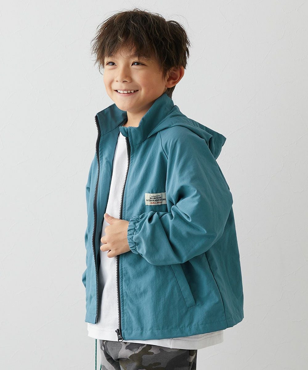 SALE 6%OFF】撥水 ナイロン フード収納付き 配色ラグラン ウインド