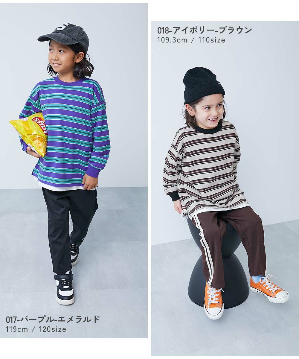 OUR ボーダー長袖カットソー 最大42%OFF】綿100% お洗濯してもよれにくい ビッグシルエット 袖リブ