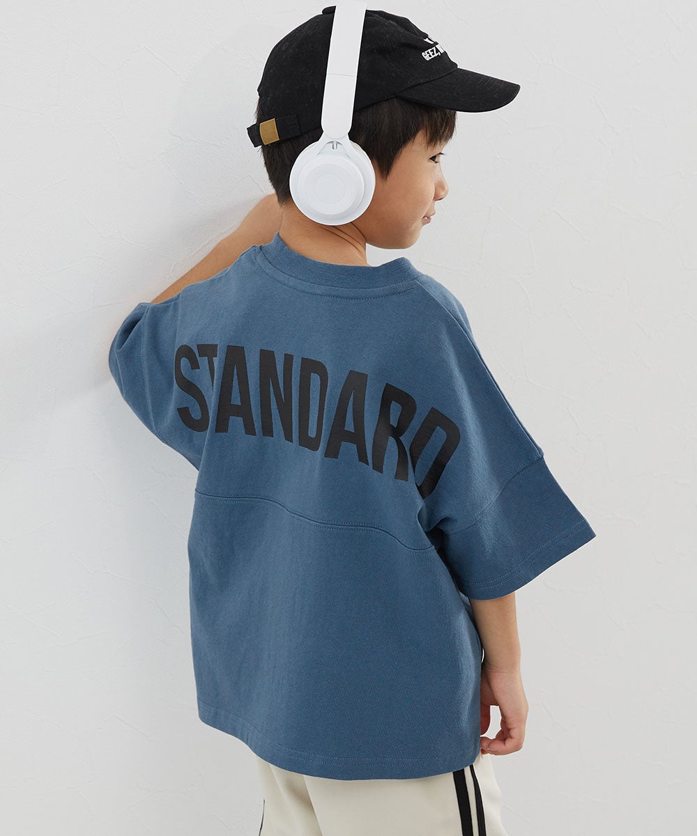 綿100％ 型崩れしにくい STANDARD バックロゴプリント 半袖Tシャツ