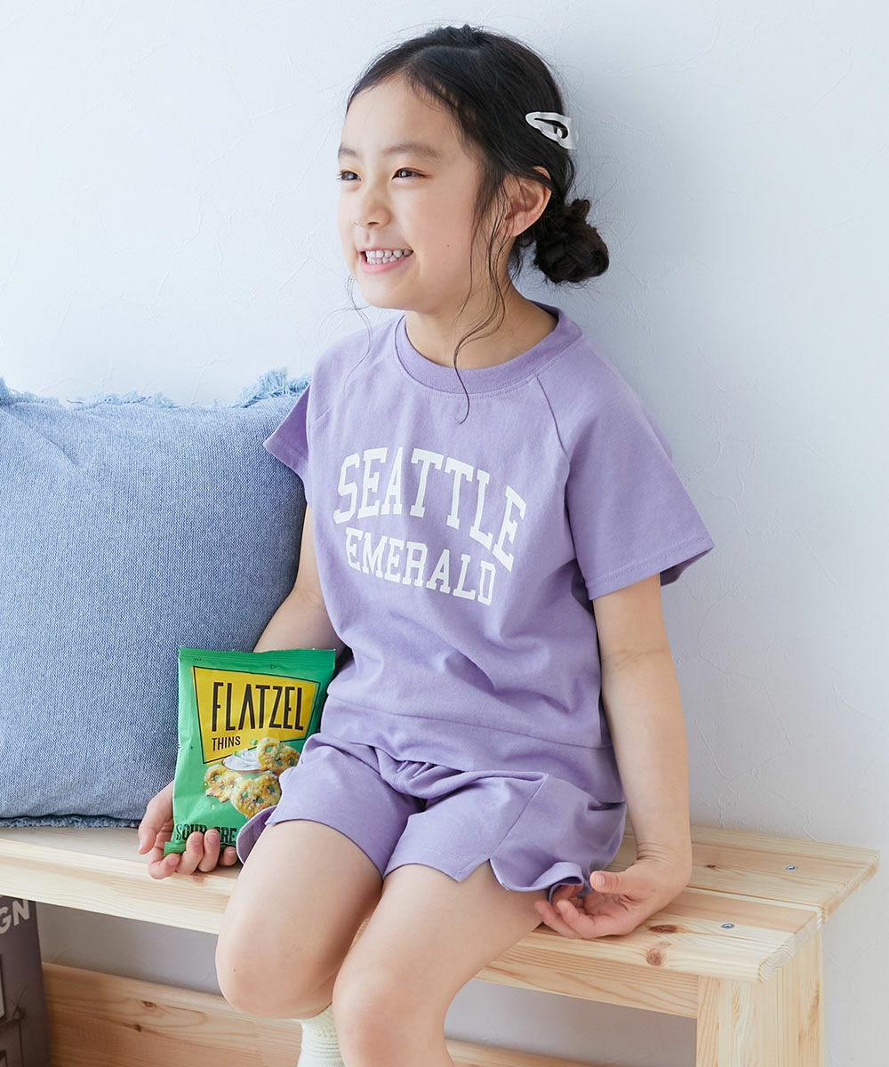 j 子供服22点セット 普段着でもルームウェアでも】カレッジロゴ半袖セットアップ | 子供服