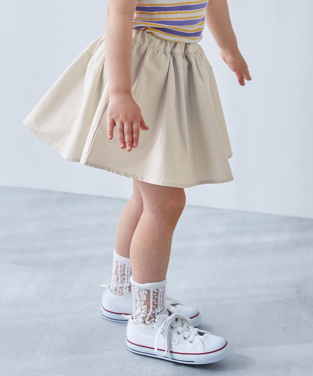 ふわっと広がる ボリュームギャザー ミニ丈スカッツ | 子供服の通販