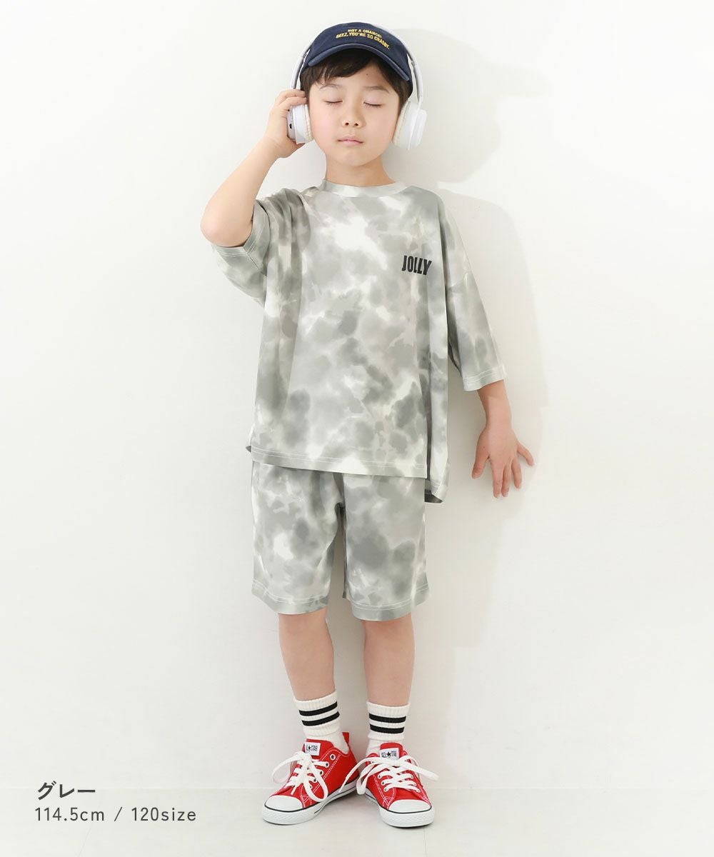 パジャマ17 ワンマイルにも】速乾 サラっとストレッチ メッシュ タイダイパジャマ