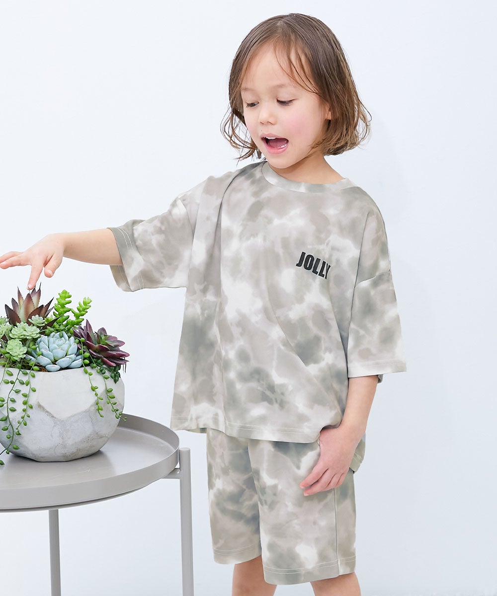 ワンマイルにも】速乾 サラっとストレッチ メッシュ タイダイパジャマ