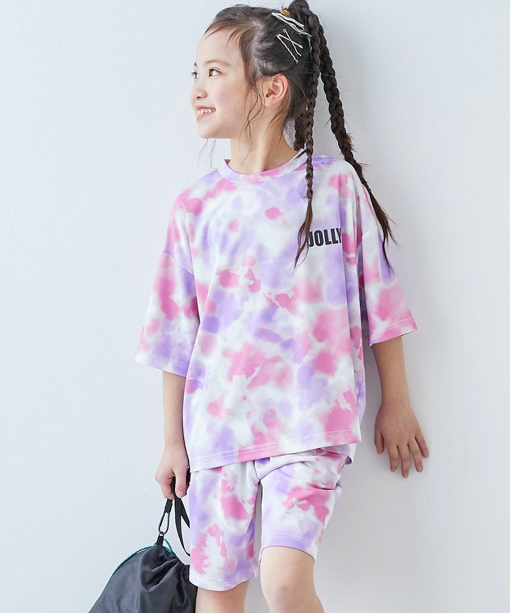 ワンマイルにも】速乾 サラっとストレッチ メッシュ タイダイパジャマ