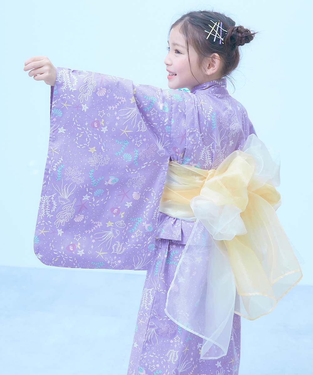 SPECIAL SALE 7%OFF】ワンピースにもなる セパレート浴衣 帯2本セット