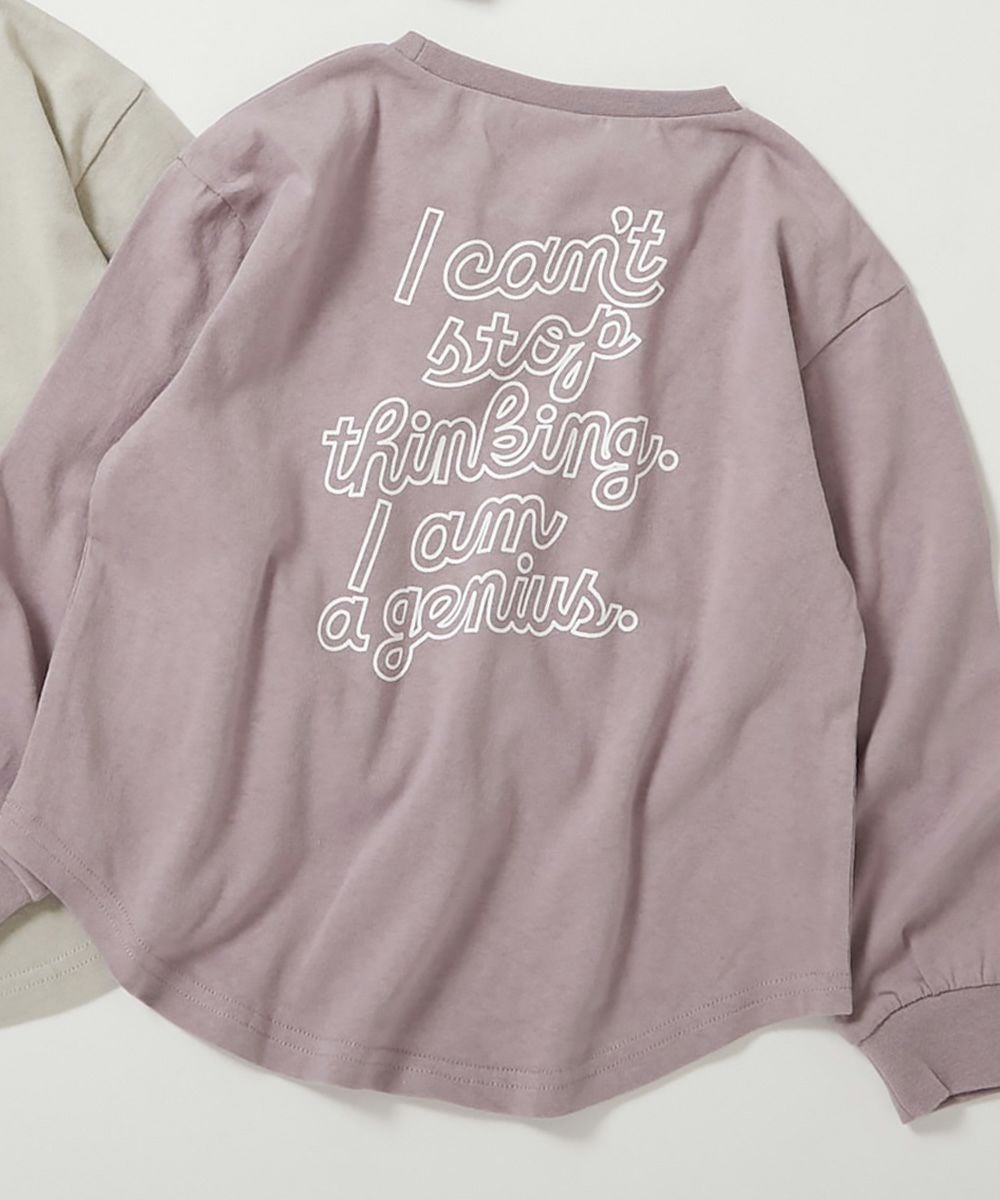 グレー 長袖Tシャツ ピンクプリント アウトレットSALE 10%OFF/返品不可】綿100％ デビラボ ガールズ
