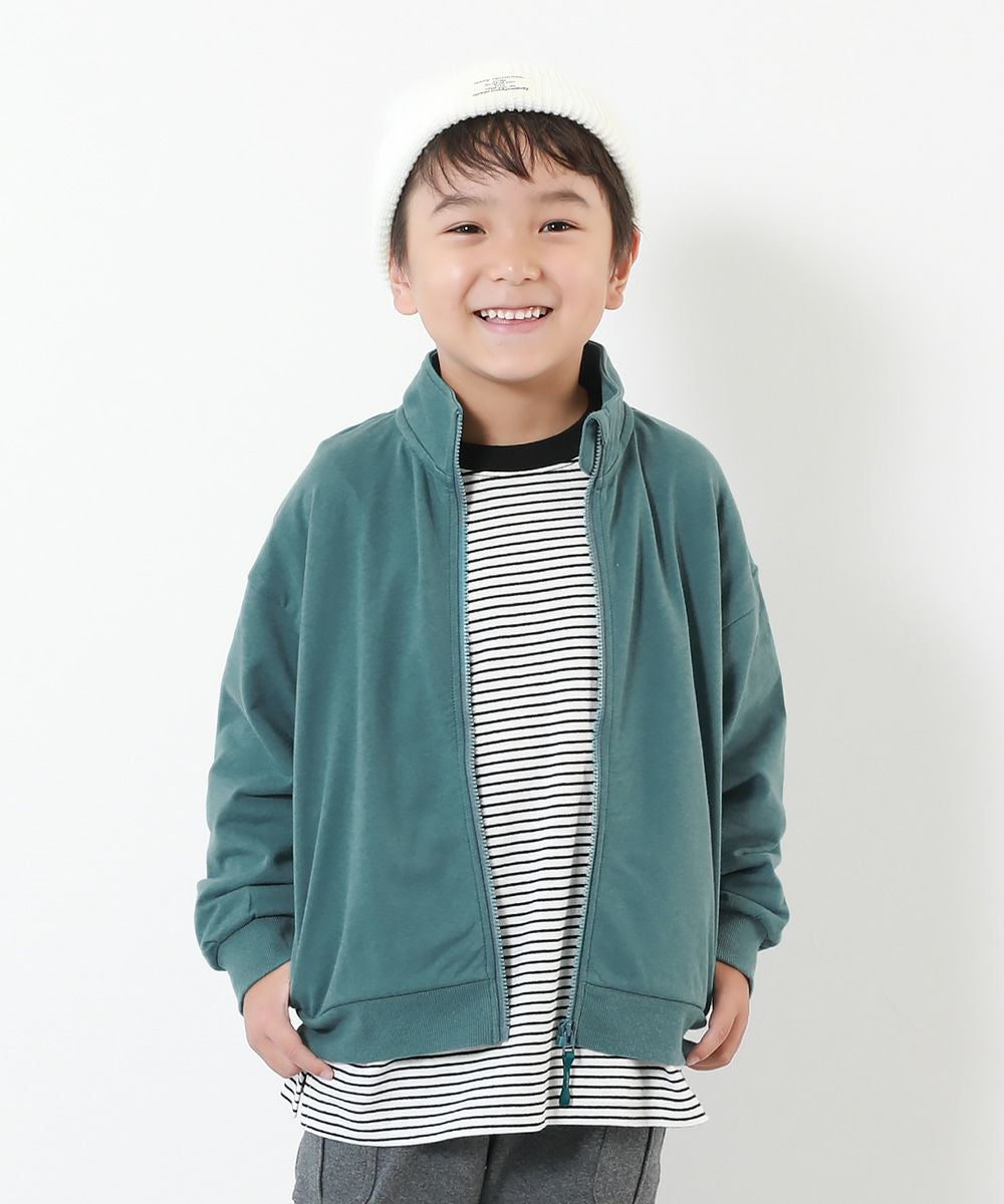 最大16%OFF】綿100% ミニ裏毛 スタンドカラー ジップジャケット | 子供