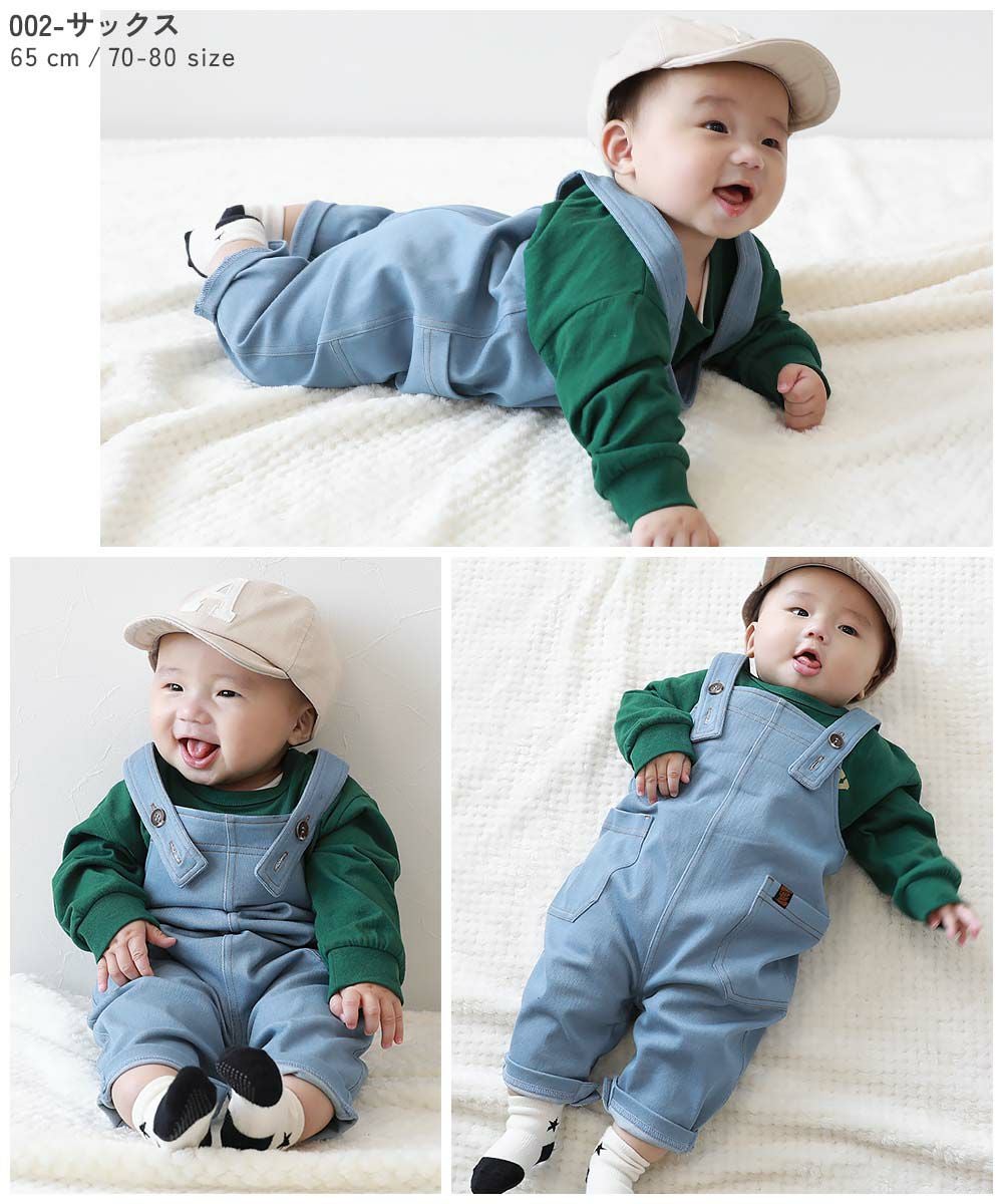 SPECIAL SALE 66%OFF】ベビー カットデニム風 サロペット | 子供服の