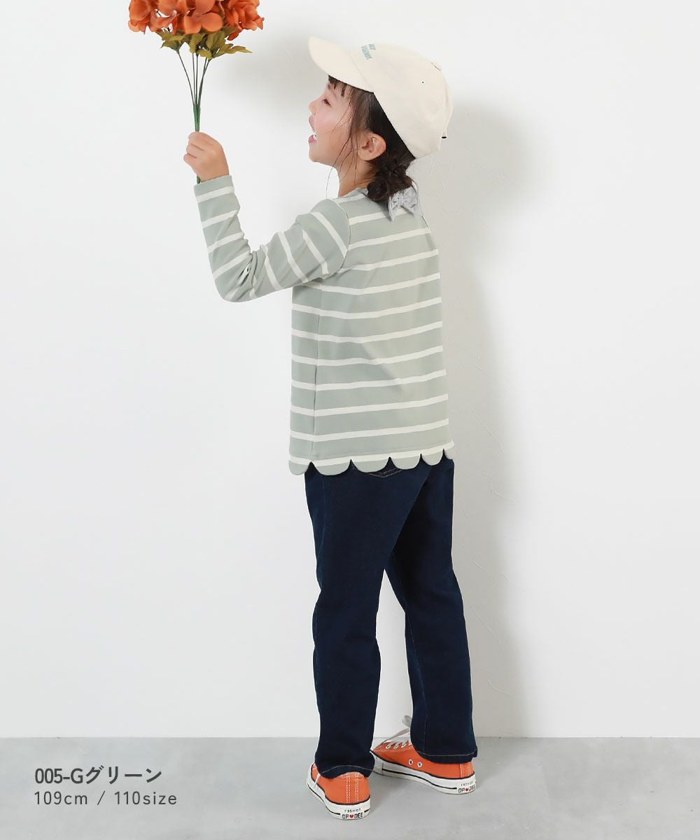 SPECIAL SALE 44%OFF】もちもちストレッチ 裾スカラップ 先染め