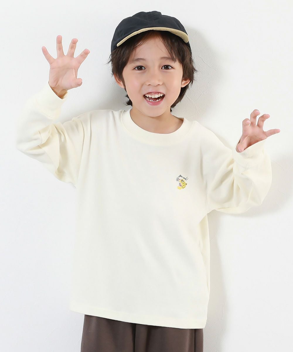 SPECIAL SALE 28%OFF】もちもちストレッチ ワンポイント刺繍 長袖T