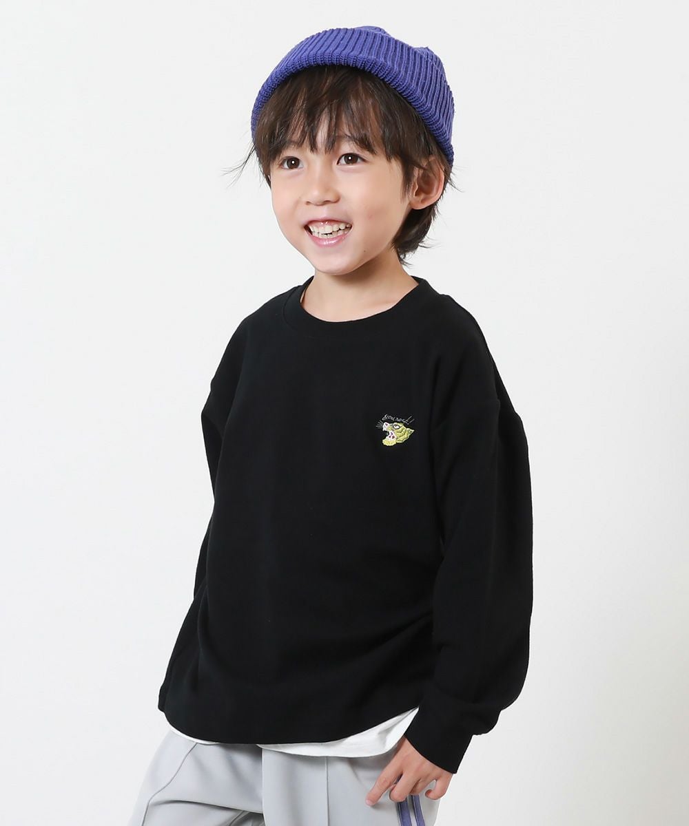 SPECIAL SALE 28%OFF】もちもちストレッチ ワンポイント刺繍 長袖T