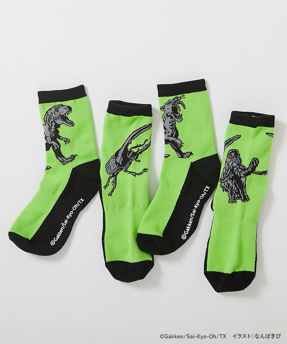最強王図鑑コラボ 対戦できる ソックス 4枚セット | 子供服の通販