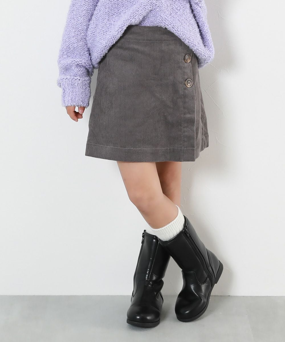アウトレット SALE 61%OFF/返品不可】ラップスカート風 コーデュロイ