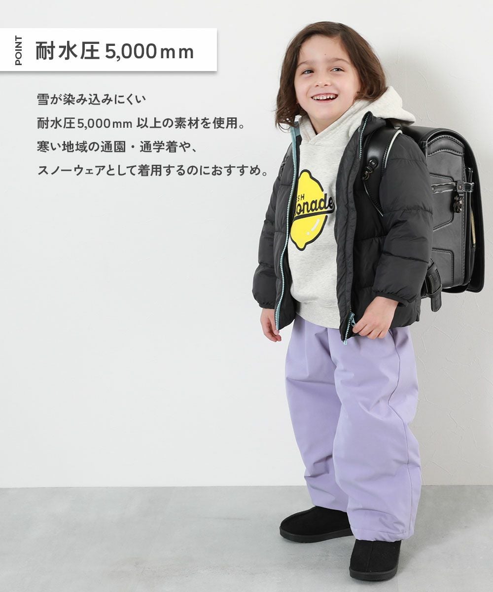 撥水 耐水圧(5000mm以上) 普段着としても使える 中綿スノーパンツ