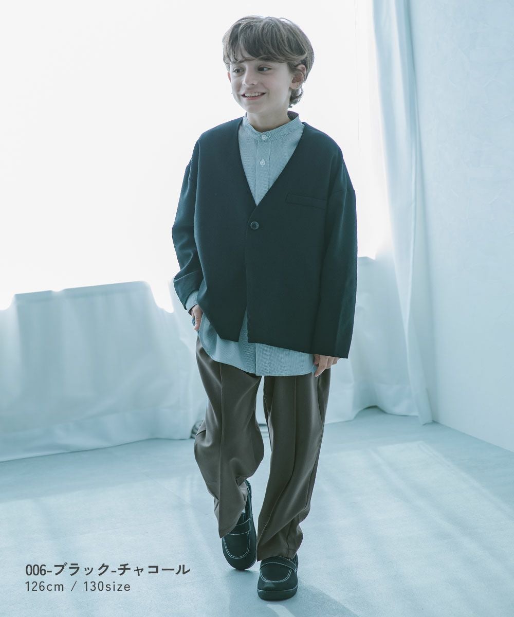 フォーマルセットアップ　120 最大14%OFF】フォーマル ノーカラージャケット セットアップ(ロング