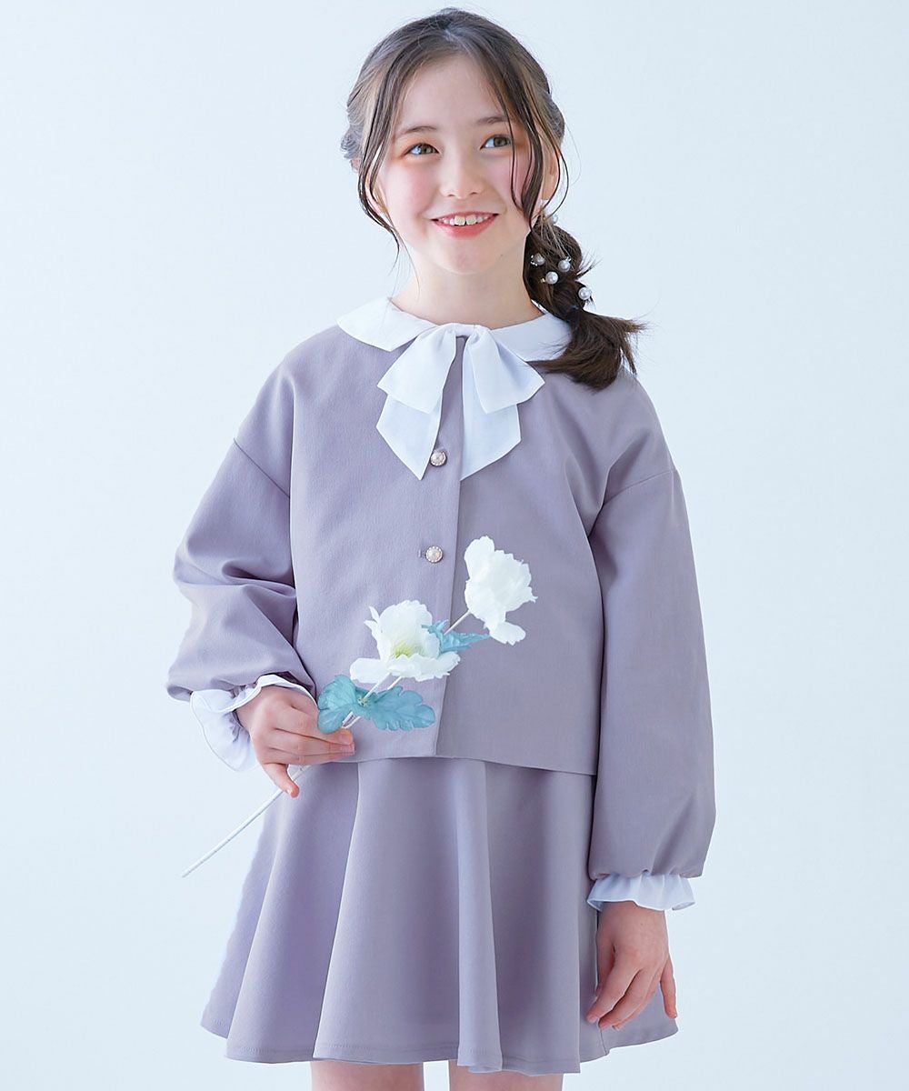 フォーマル ガールズノーカラー 無地セットアップ | 子供服の通販