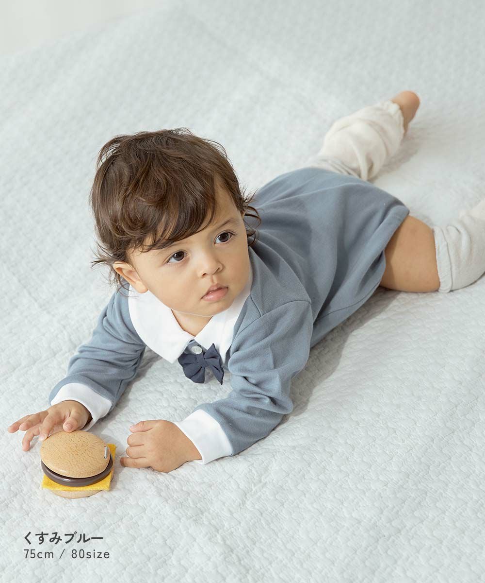 bebeorganic ロンパース フォーマル ベビー ボーイズ シャツ風ロンパース | 子供服の通販