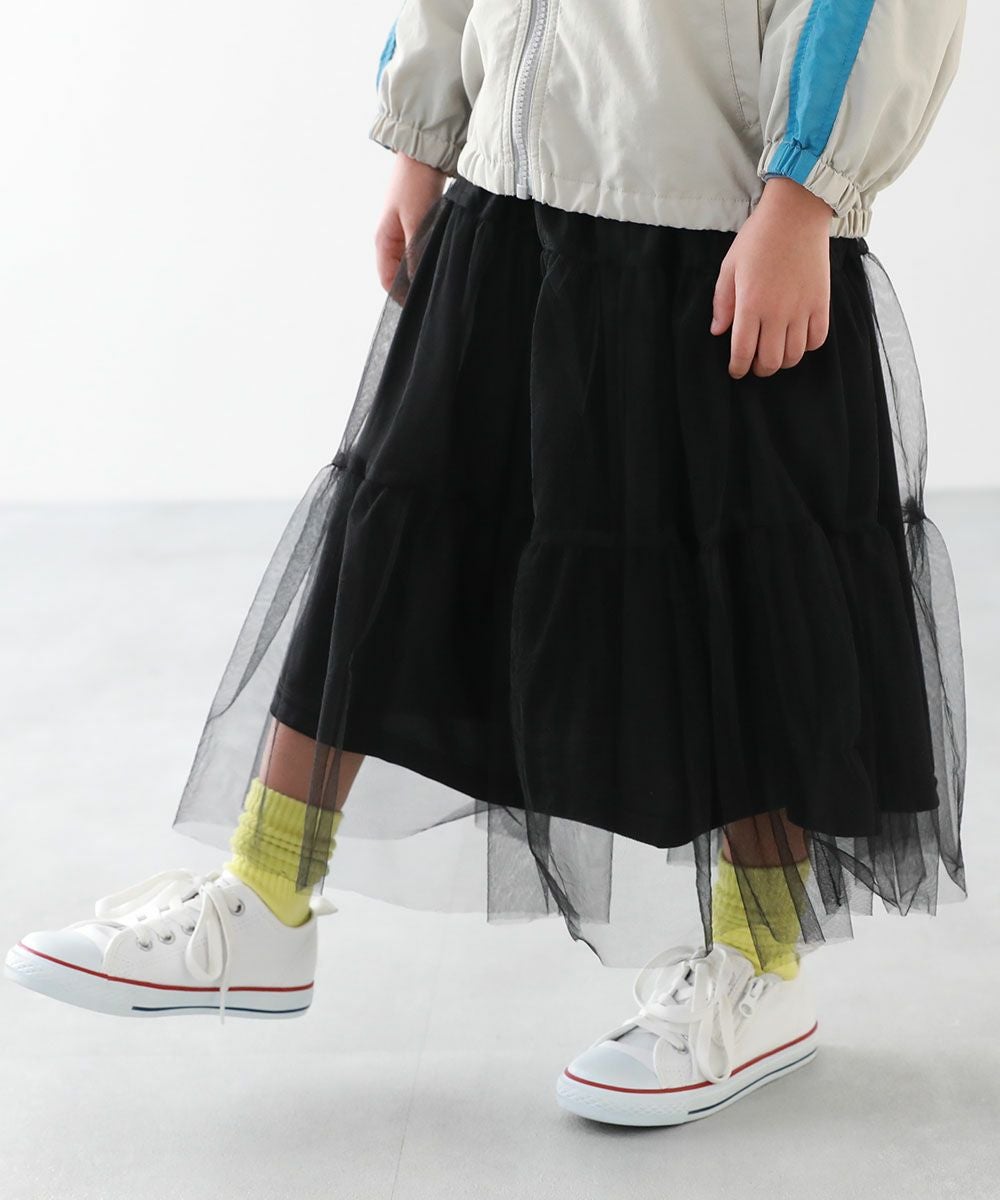 チュールギャザー ロングスカート | 子供服の通販 デビロック公式サイト