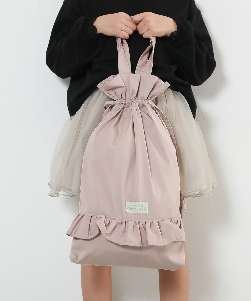 【NATURAL】<MADE IN MADA> フリル 巾着 バッグ MADE IN MADA＞ フリル 巾着 バッグ