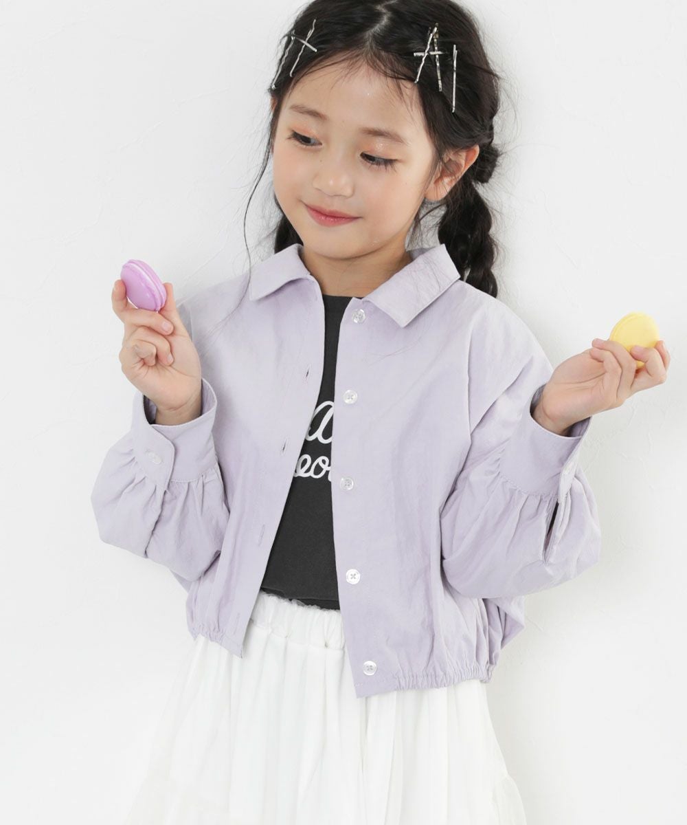 SPECIAL SALE 76%OFF】裾ギャザー クロップド丈 ナイロンシャツ