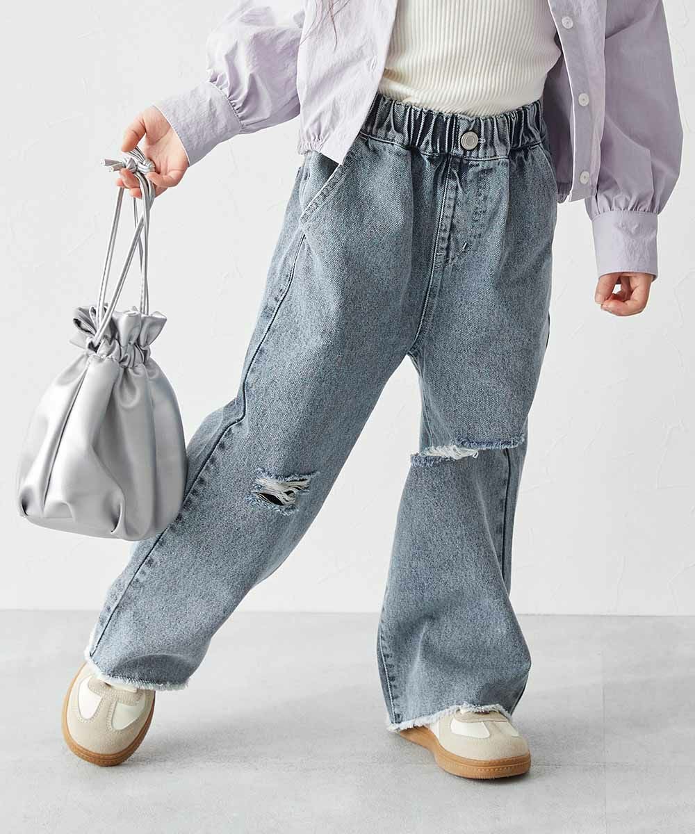 ケミカル ダメージ ストレートデニム | 子供服の通販 デビロック公式サイト