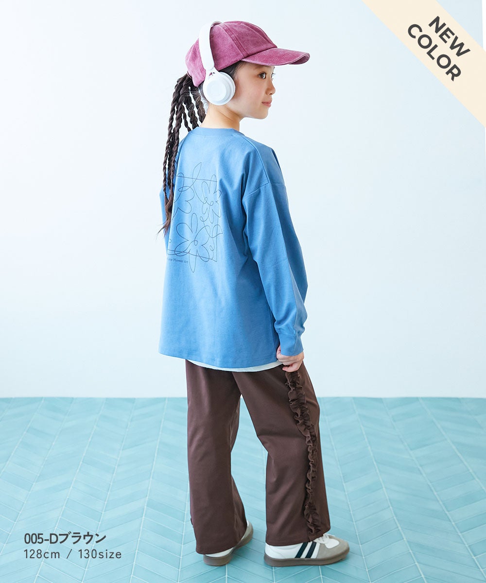 最大10%OFF】【イージーウォッシュ】乾燥機OK サイドフリルパンツ