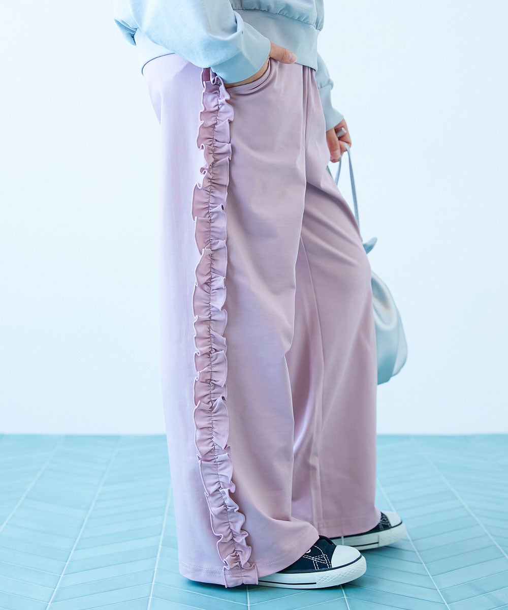 最大10%OFF】【イージーウォッシュ】乾燥機OK サイドフリルパンツ