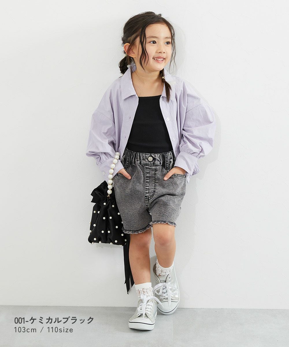 最大19%OFF】ストレッチデニム ケミカルウォッシュ 裾フリンジ