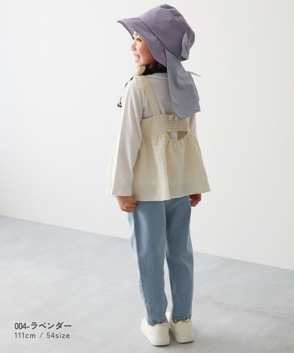 最大19%OFF】洗える UVカット 撥水 ネックカバーリボンハット | 子供服